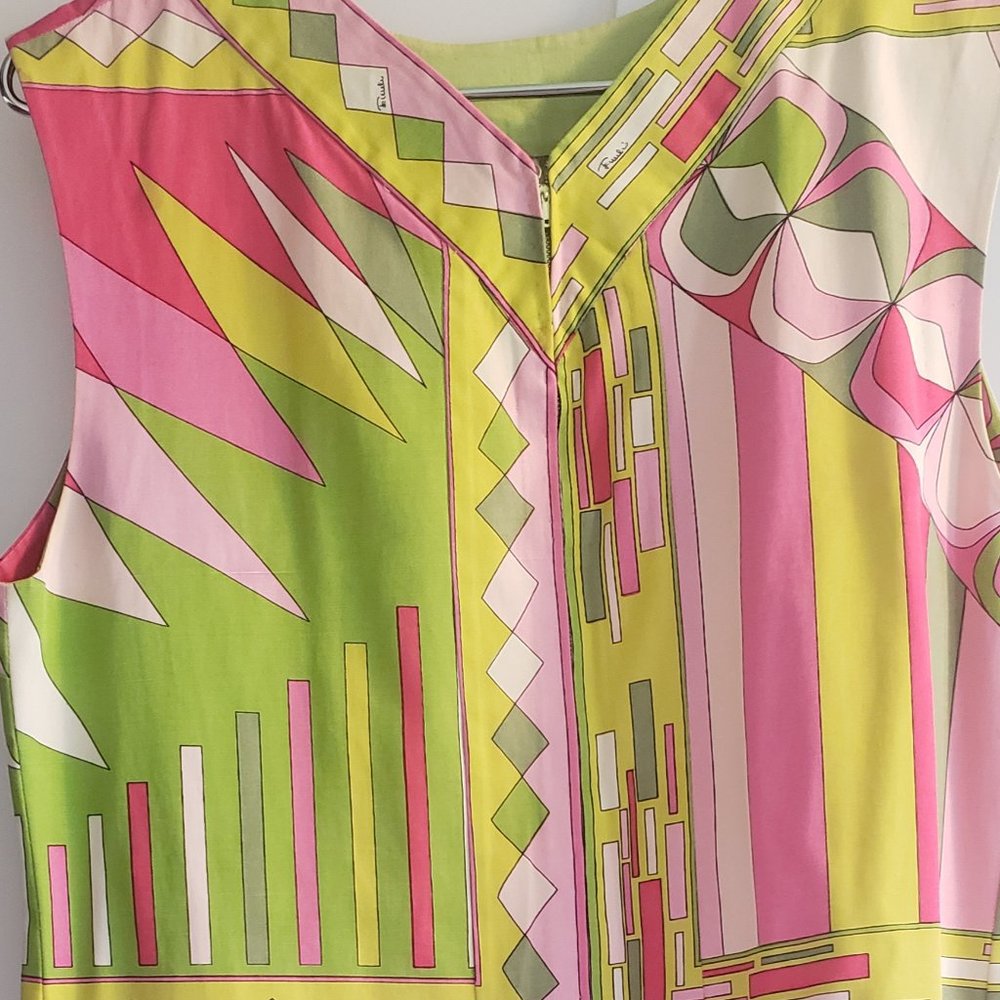 Original Emilio Pucci cotton pink dress size 10